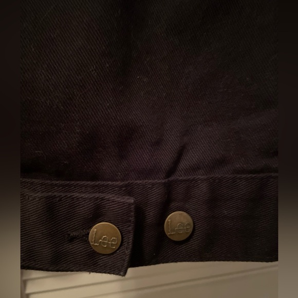 LEE black denim XL trucker jean jacket vtg 2000 NWOT Regular Cut workwear grunge - Picture 8 of 13